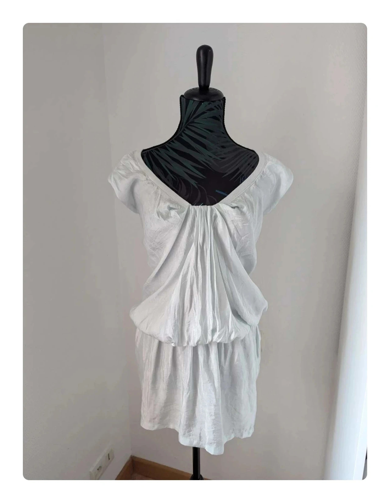 Robe Vanessa Bruno menthe élégante en coton et lin taille M